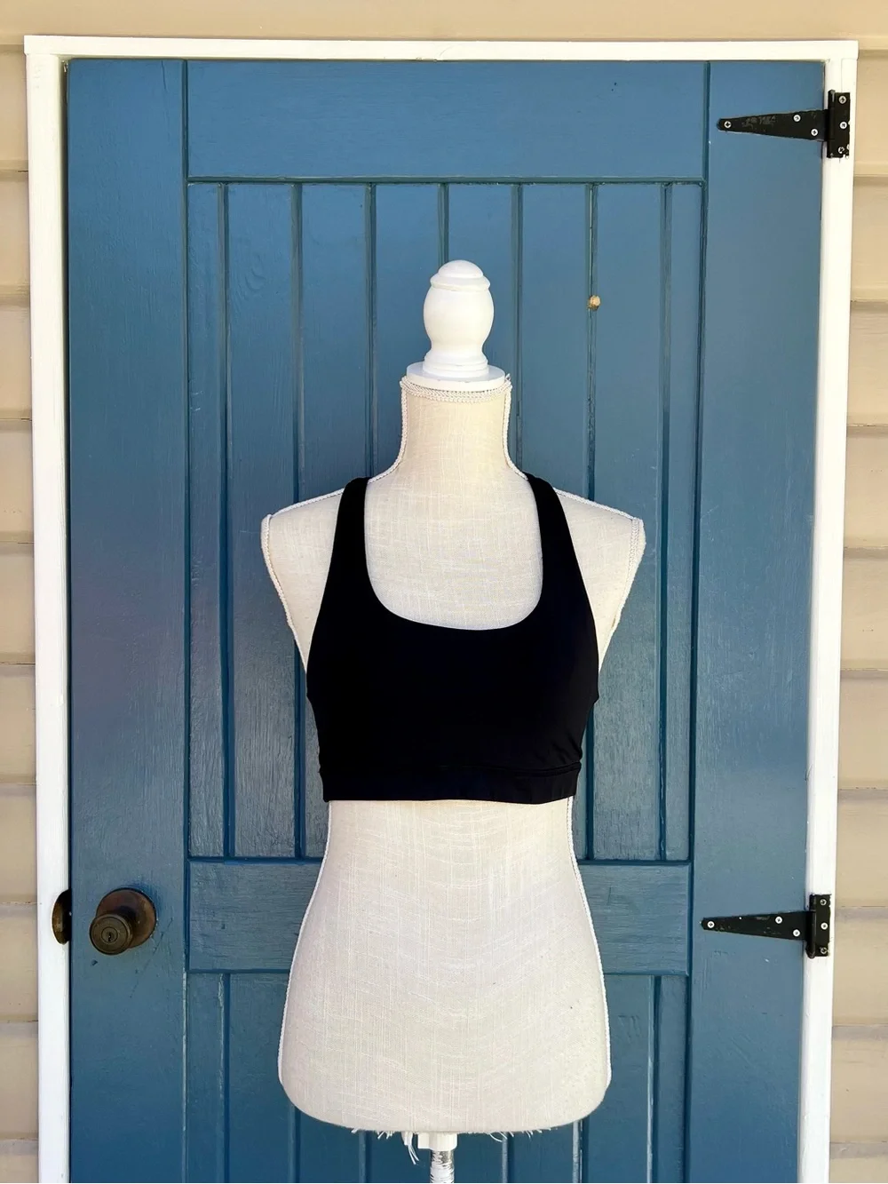 Lululemon Black Racerback Mesh Panel Sports Bra - Women Size 6